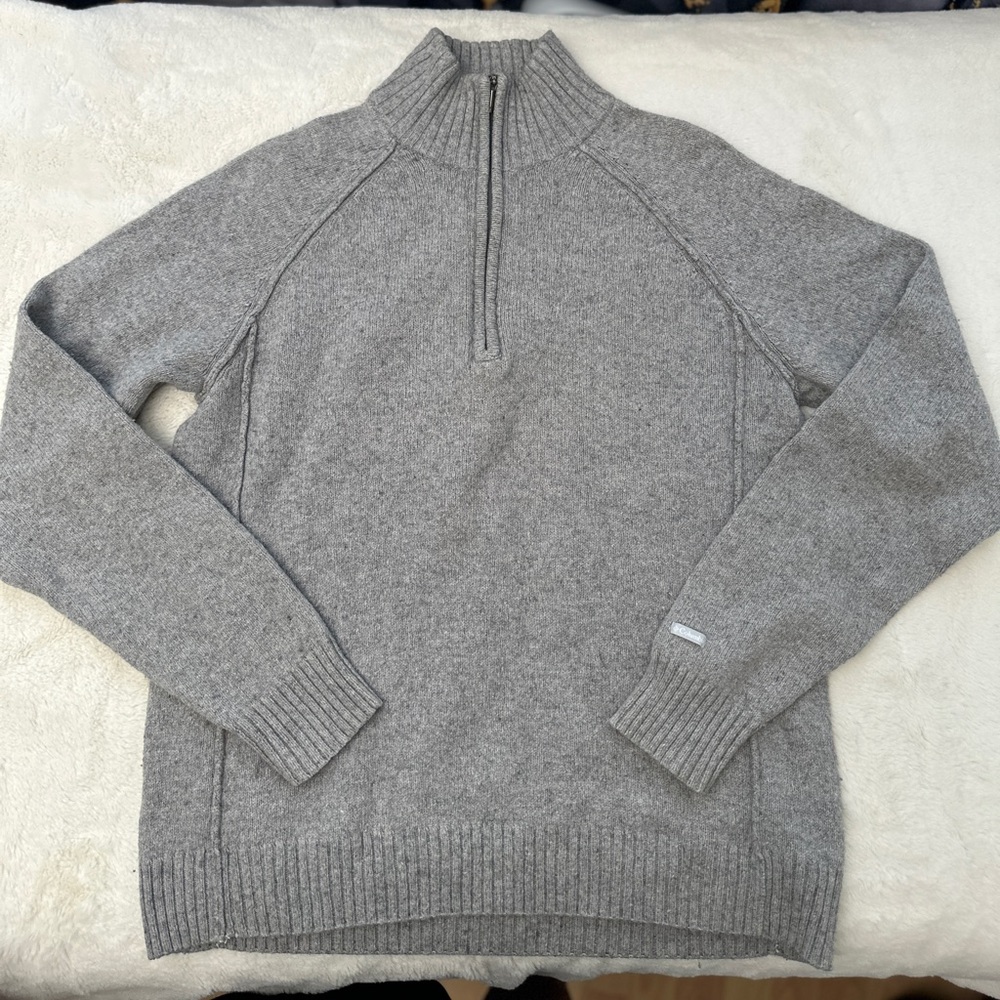 Columbia wool blend 1/4 Zip-Up Sweater